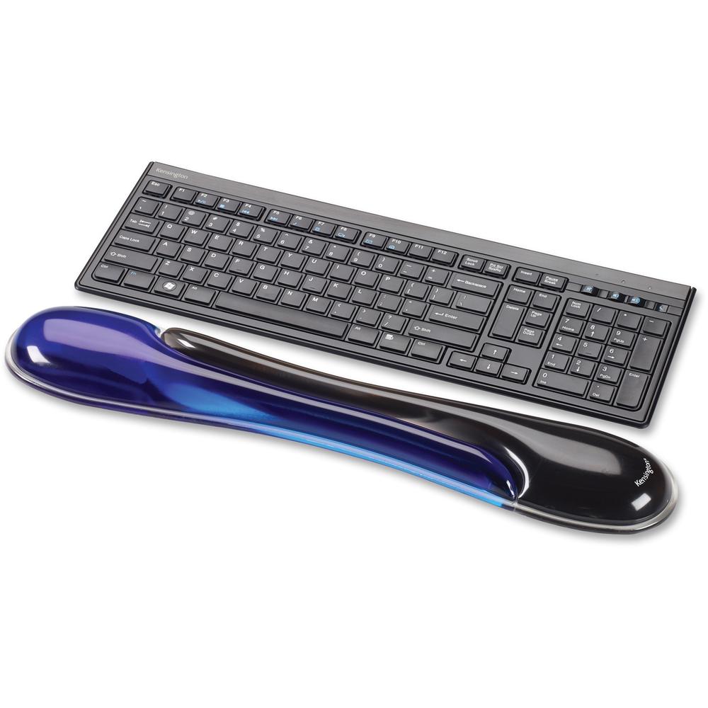 Kensington Duo Gel Wave Keyboard Wrist Rest - Black & Blue - 1 Pack. Picture 6