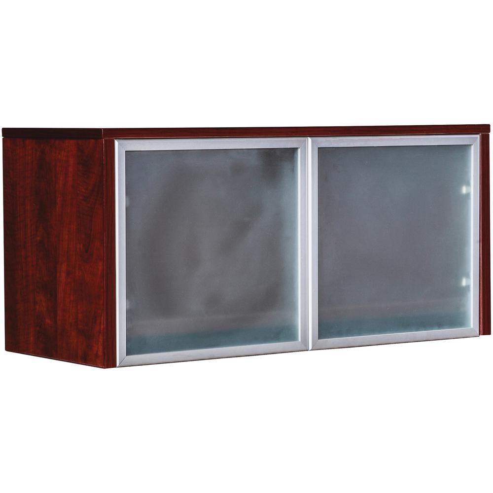 Lorell Wall-Mount Hutch Frosted Glass Door - 0.2" , 36"Door, 16.6" x 16" x 0.9" - Material: Frosted Glass Door - Finish: Frost. Picture 8
