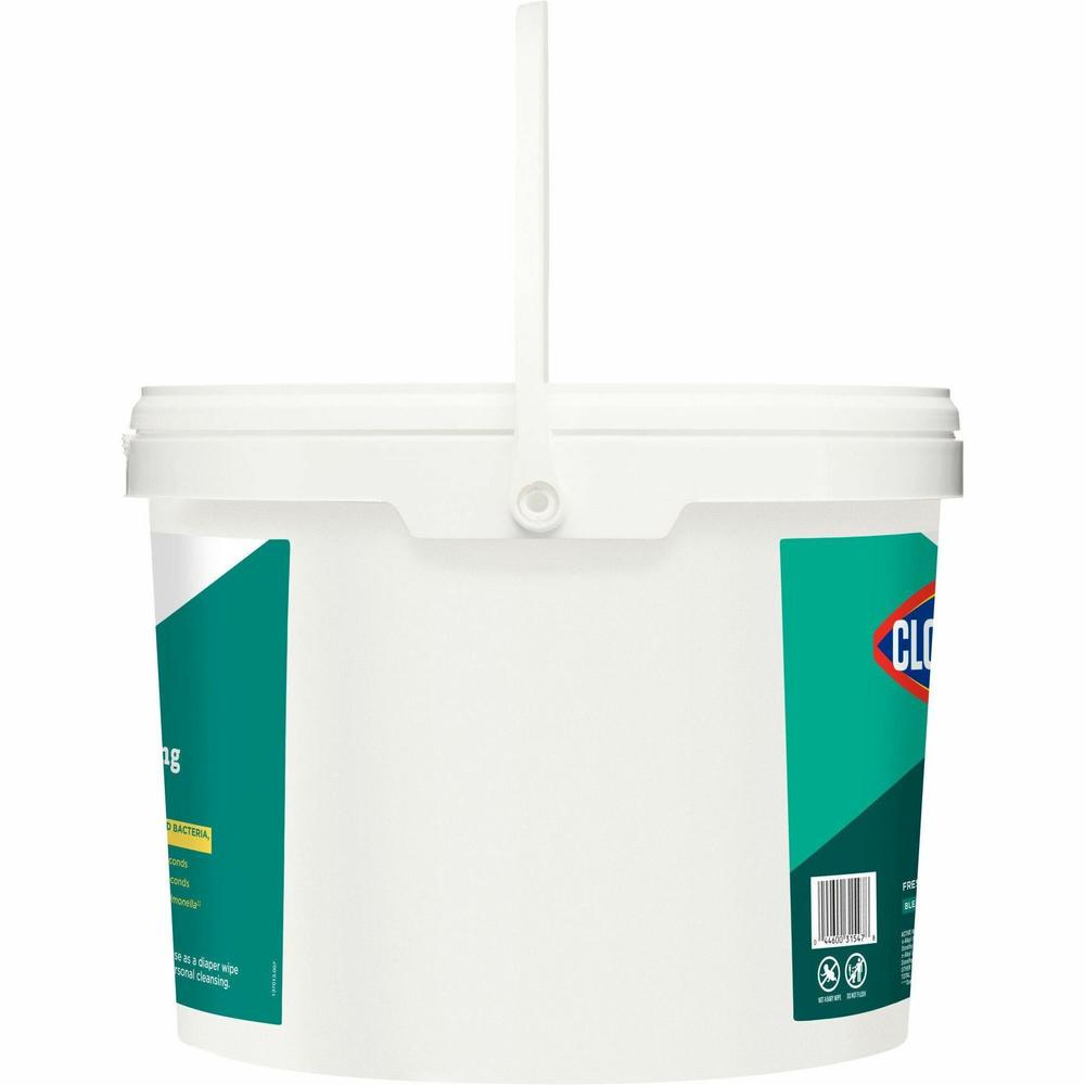 CloroxPro&trade; Disinfecting Wipes - Ready-To-Use - Fresh Scent - 700 / Bucket - 1 Each - Pre-moistened, Anti-bacterial, Textured - White. Picture 9