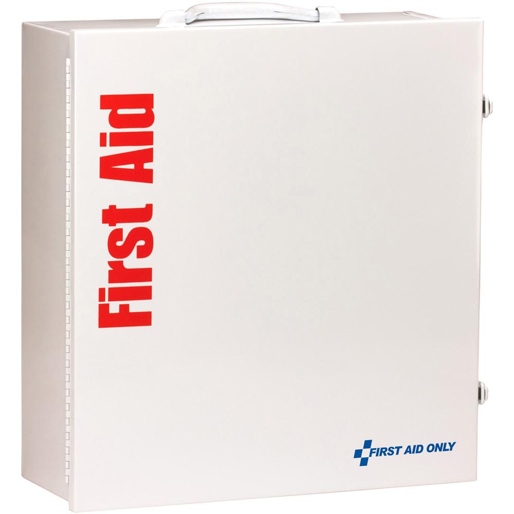 First Aid Only 3-Shelf First Aid Cabinet with Medications - ANSI Compliant - 675 x Piece(s) For 100 x Individual(s) - 15.5" Height x 17" Width x 5.8" Depth Length - Steel Case - 1 Each. Picture 4