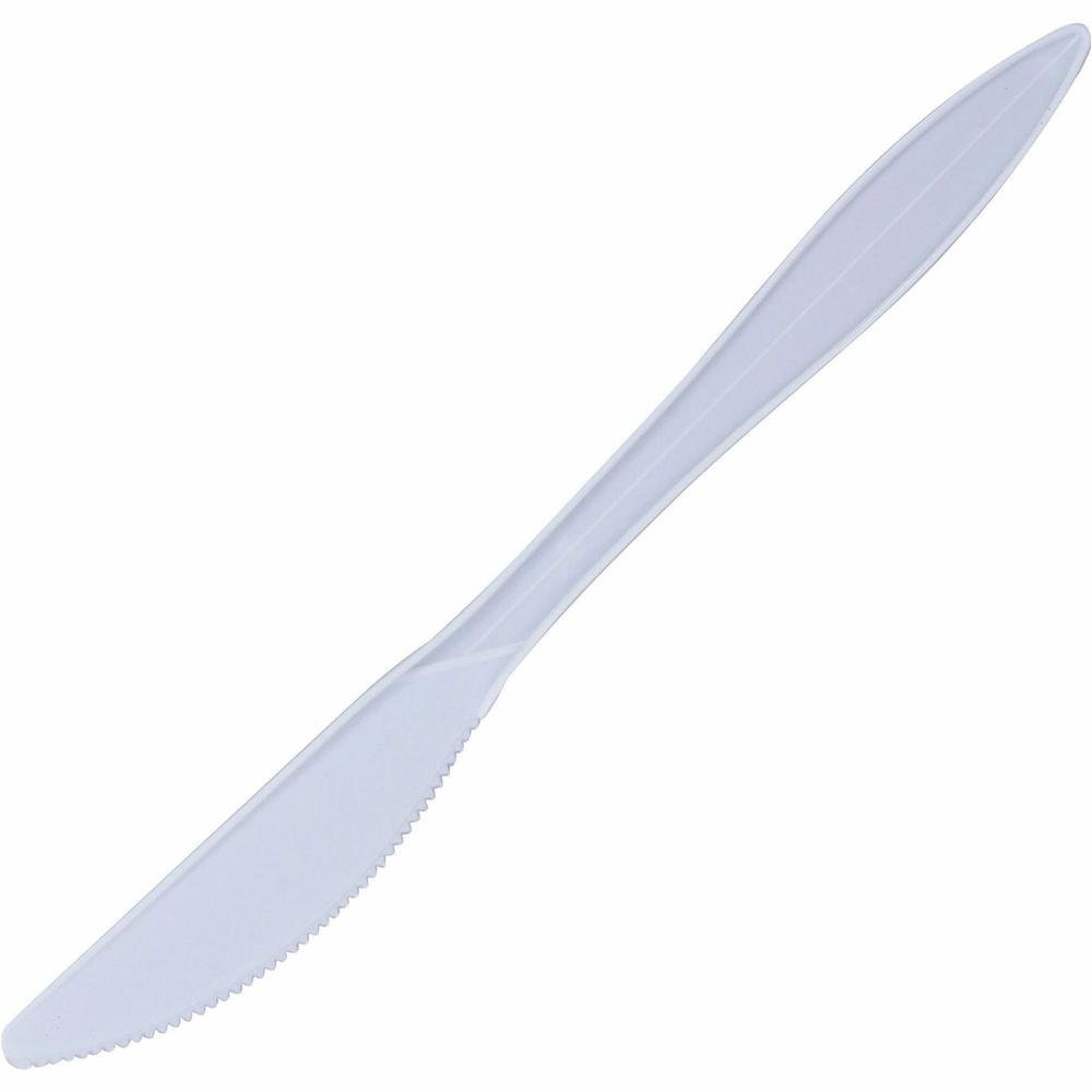 Genuine Joe Individually Wrapped Knife - 1 Piece(s) - 1000/Carton - Knife - 1 x Knife - Disposable - White. Picture 2