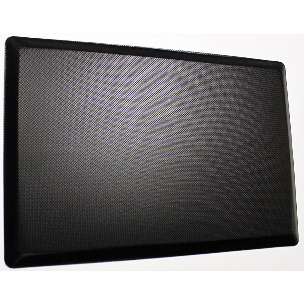 Lorell Energizing Sit/Stand Mat - Desk Protection - 20" Length x 30" Width x 0.750" Thickness - Rectangular - Memory Foam - Black - 1Each. Picture 3