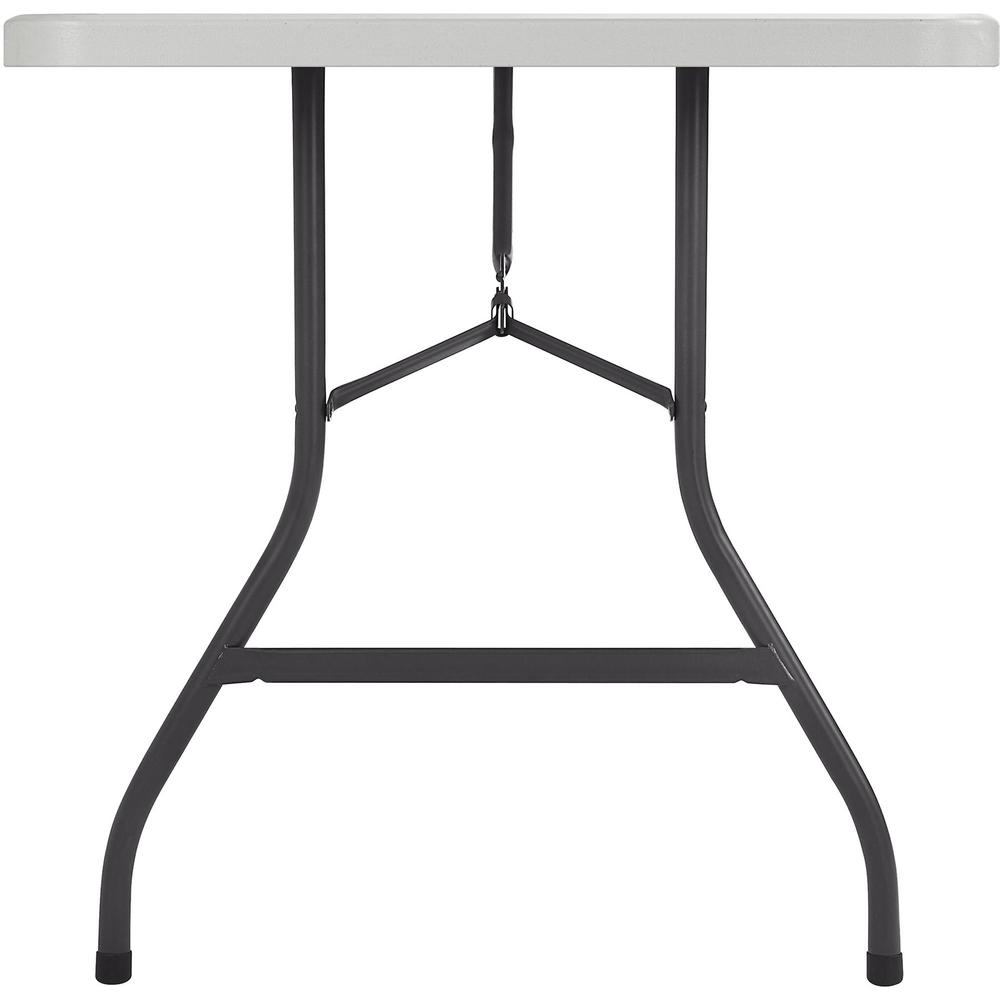 Lorell Ultra-Lite Banquet Table - Light Gray Rectangle Top - Dark Gray Folding Base - 600 lb Capacity x 60" Table Top Width x 30" Table Top Depth x 2" Table Top Thickness - 29" Height - Gray - High-de. Picture 8