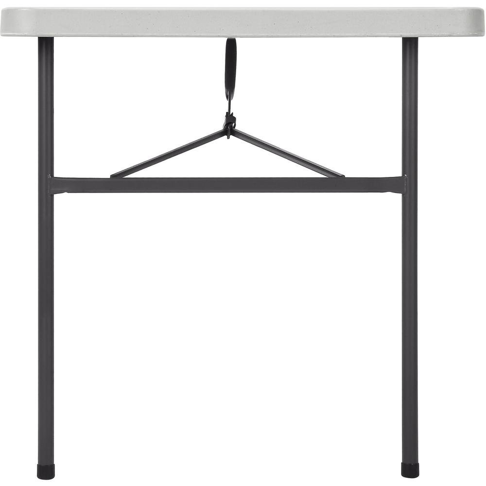 Lorell Ultra-Lite Banquet Table - Light Gray Rectangle Top - Dark Gray Base - 450 lb Capacity x 48" Table Top Width x 30" Table Top Depth x 2" Table Top Thickness - 29" Height - Gray - High-density Po. Picture 8