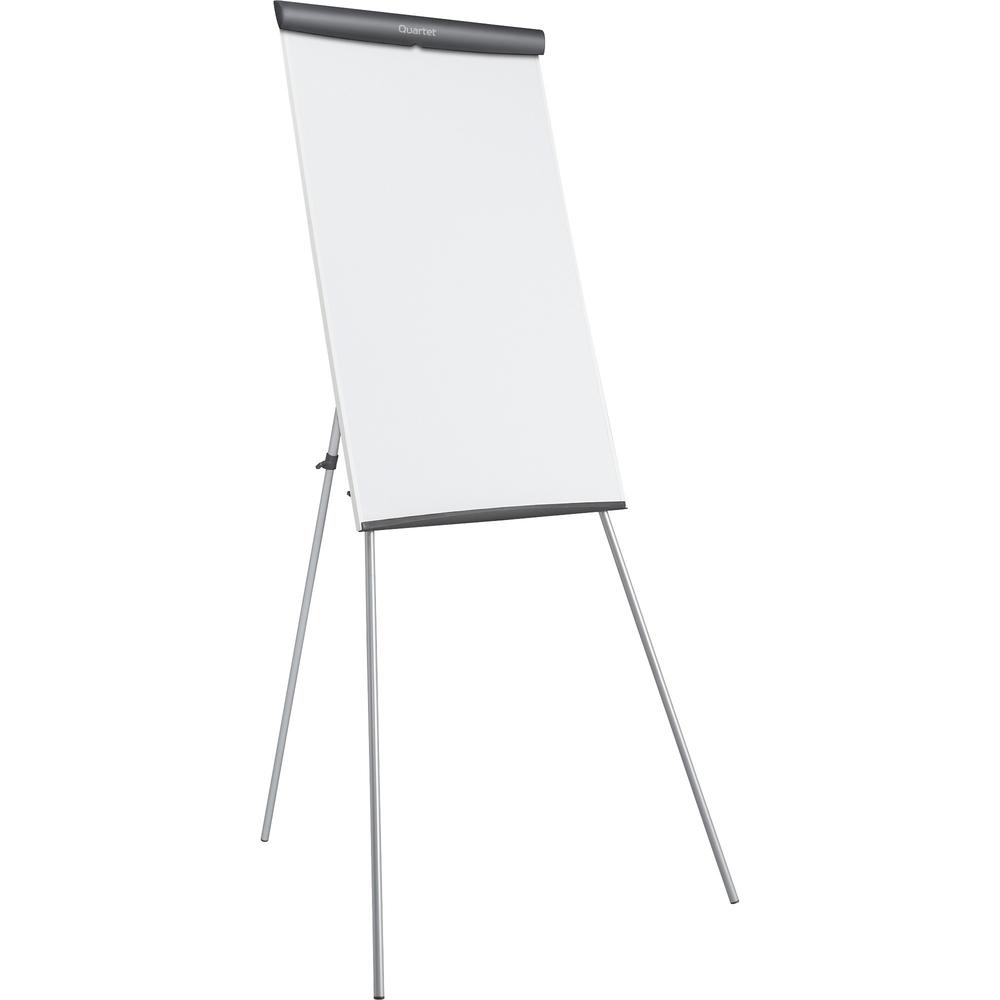 Quartet Whiteboard/Flip-chart Presentation Easel - 24" (2 ft) Width x 36" (3 ft) Height - White Melamine Surface - Gray Frame - Rectangle - Assembly Required - 1 Each. Picture 2