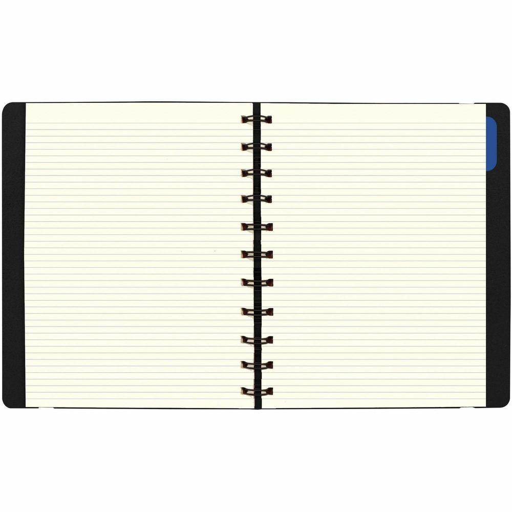 Filofax 17-Month Monthly Planner - Julian Dates - Monthly - 17 Month - August 2023 - December 2024 - 1 Month Double Page Layout - 8 1/2" x 10 7/8" Cream Sheet - Twin Wire - Elastic - Leather - Black C. Picture 7