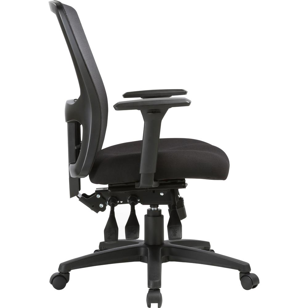 Lorell High-back Mesh Chair - Black Seat - Black Back - 5-star Base - 28.5" Length x 28.5" Width - 45" Height - 1 Each. Picture 7