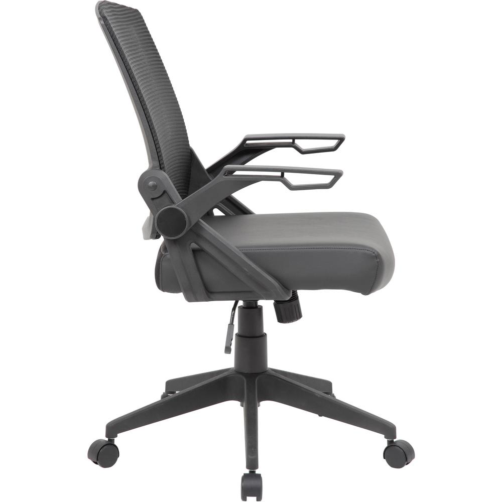 Boss Mesh Flip Arm Task Chair - Black Seat - Black Back - Black Frame - 5-star Base - 1 Each. Picture 9