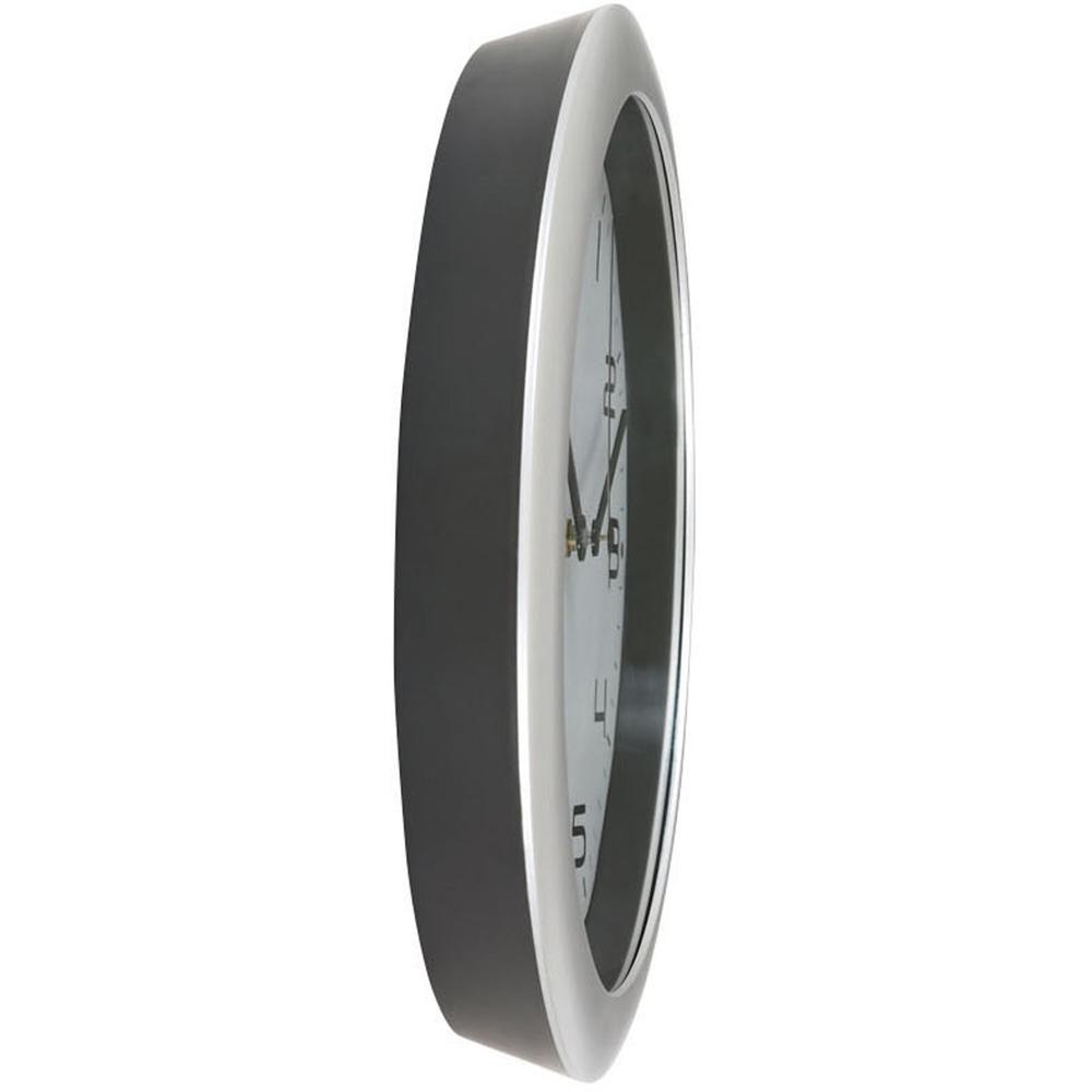 Alba Wall Clock - Analog - Quartz - White Main Dial - Metallic Gray - Classic Style. Picture 2