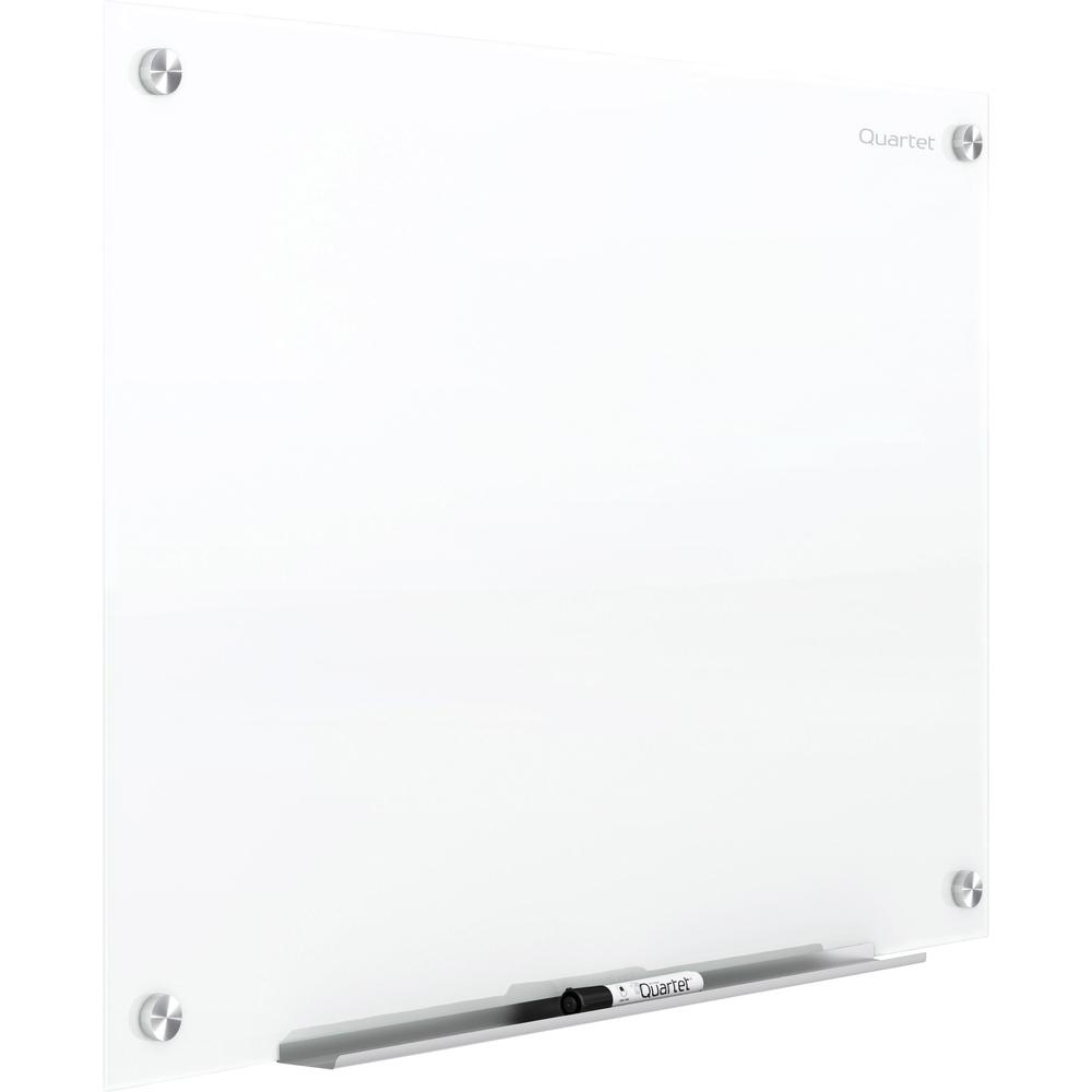 Quartet Magnetic Glass Dry-Erase Board - 48" (4 ft) Width x 36" (3 ft) Height - Brilliance White Tempered Glass Surface - Rectangle - Horizontal/Vertical - Magnetic - 1 Each. Picture 4