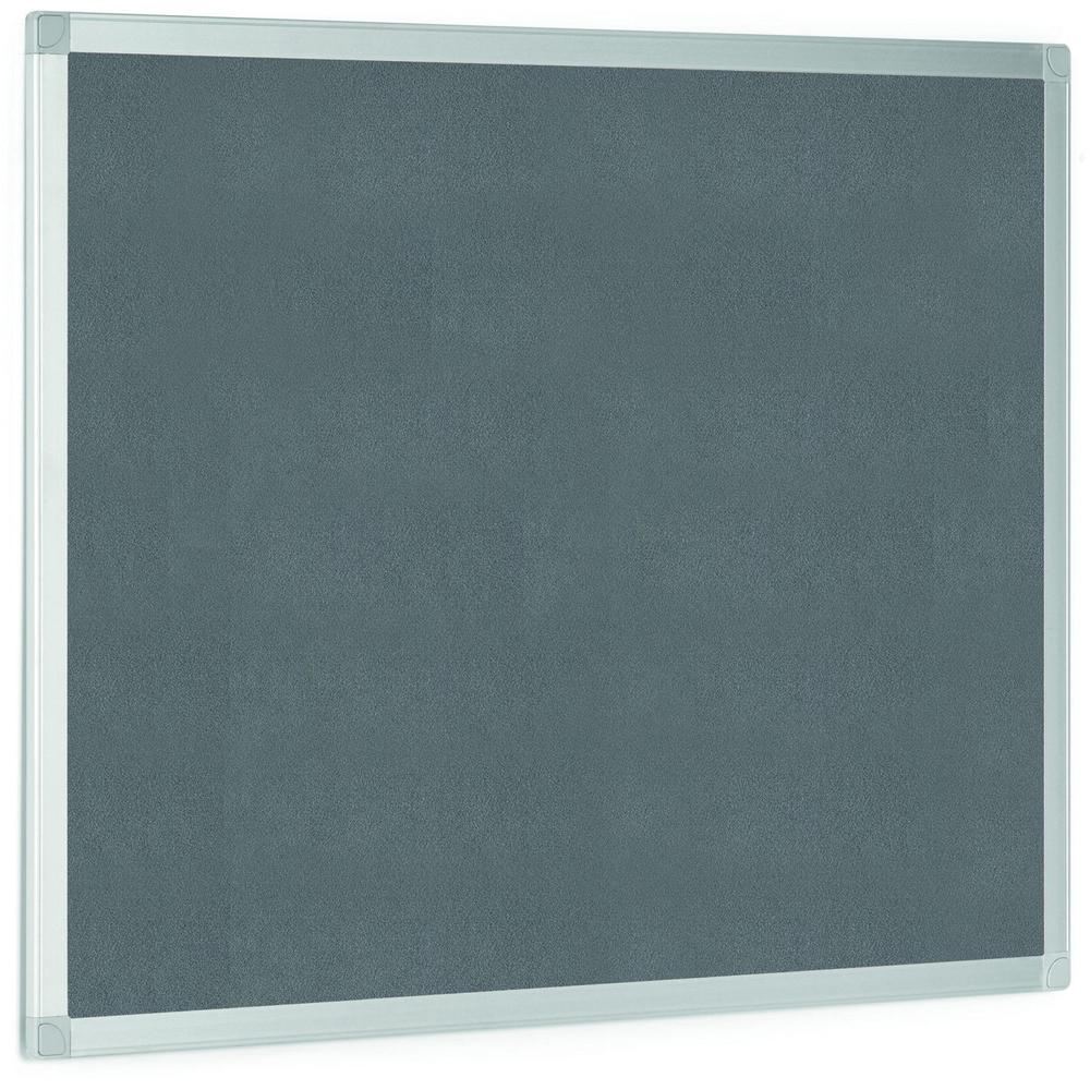 Bi-silque Ayda Fabric 36"W Bulletin Board - Gray Fabric Surface - Robust, Tackable, Sleek Style - 1 Each - 0.5" x 36". Picture 5