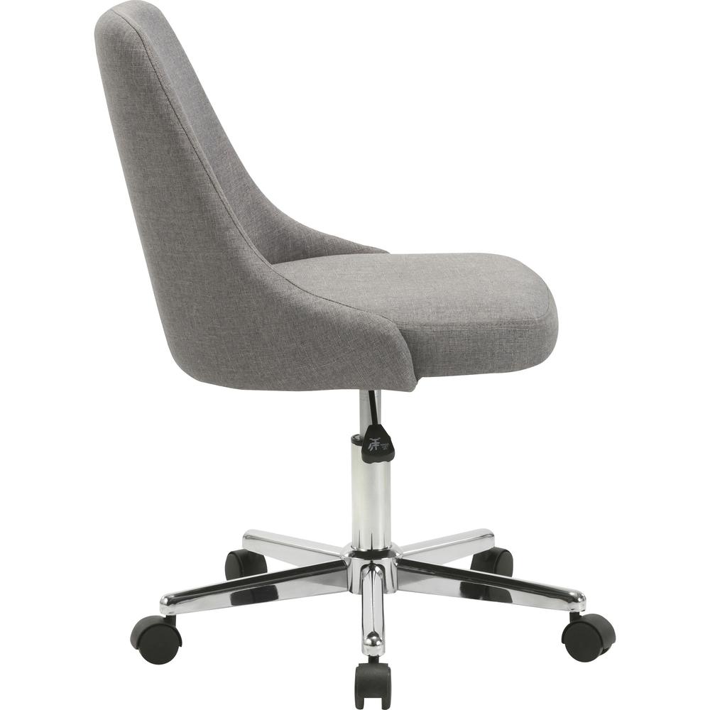 Lorell Task Chair - 22.5" x 24.4" x 31.5" - Material: Fabric, Chrome Base - Finish: Gray. Picture 11