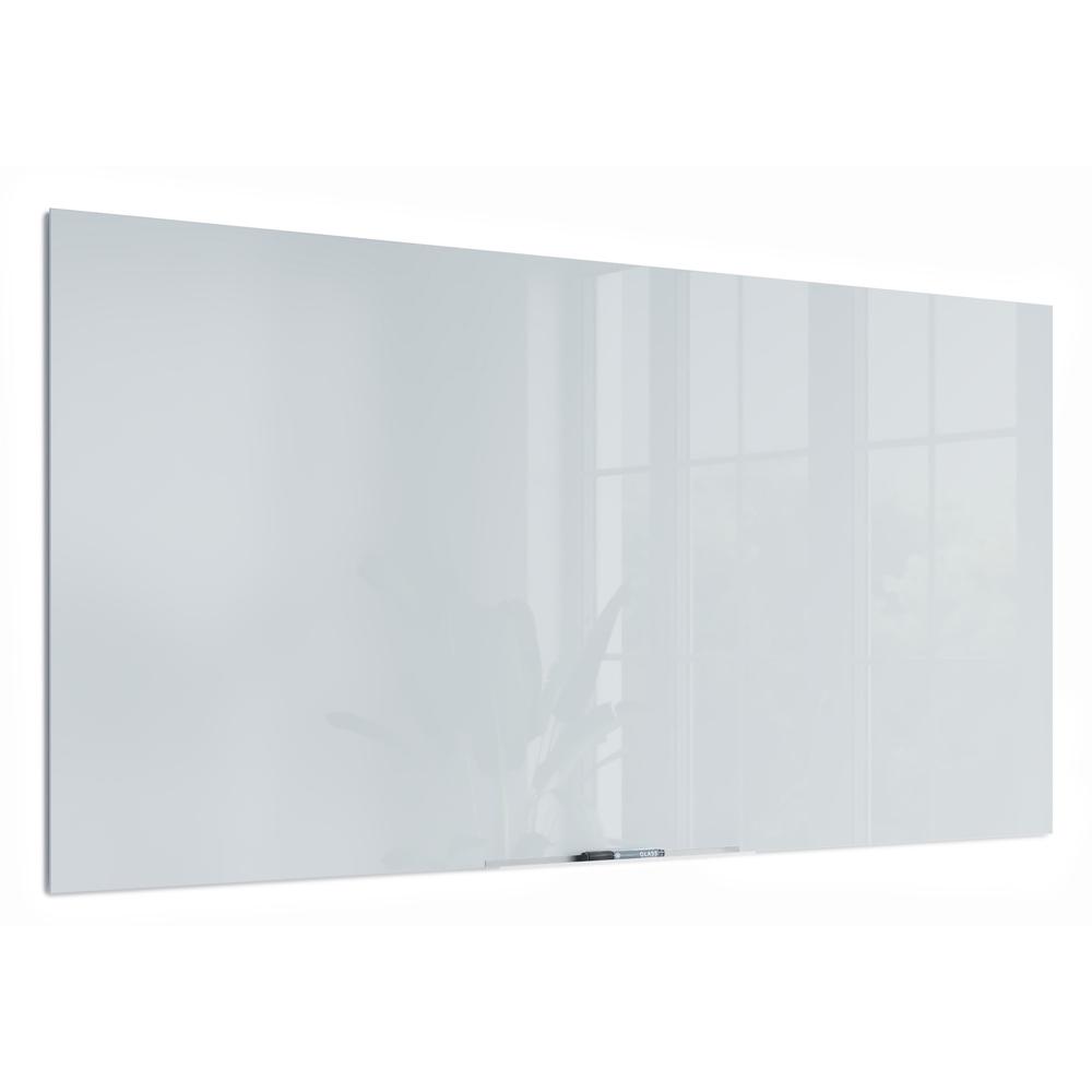 U Brands Floating Glass Dry Erase Board - 35" (2.9 ft) Width x 70" (5.8 ft) Height - Frosted White Tempered Glass Surface - Rectangle - Horizontal/Vertical - 1 Each. Picture 3