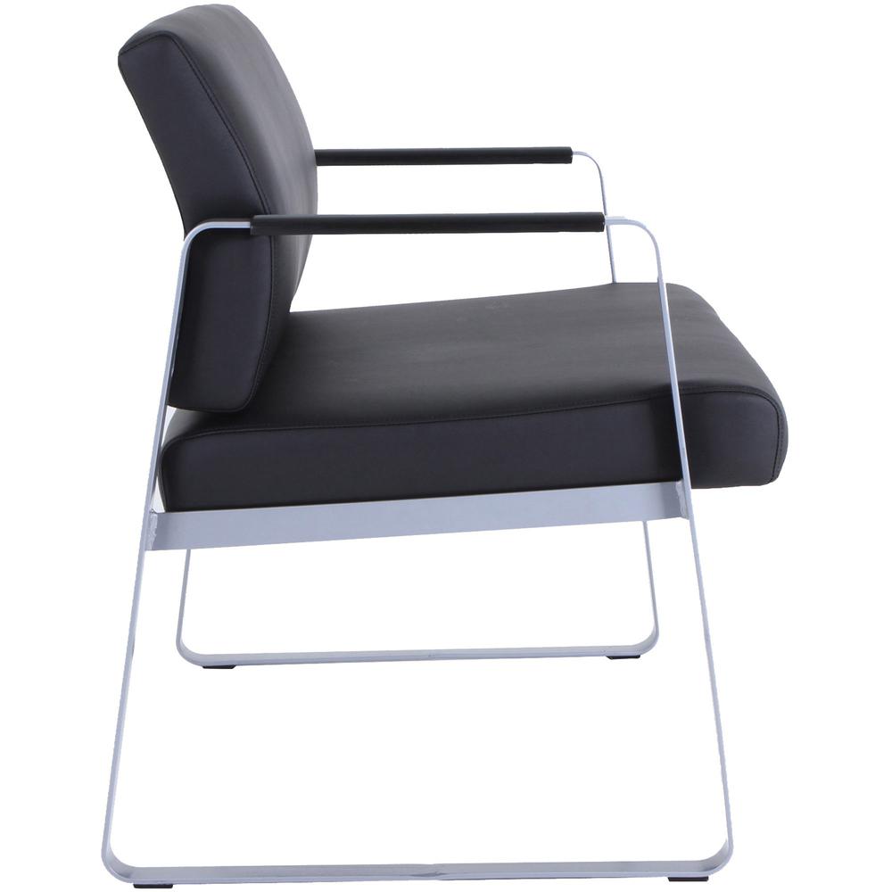Lorell Healthcare Seating Bariatric Guest Chair - Silver Powder Coated Steel Frame - Black - Vinyl - 1 Each. Picture 5