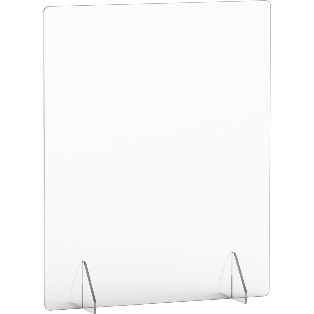Lorell Social Distancing Barrier - 24" Width x 7" Depth x 30" Height - 1 Each - Clear - Acrylic. Picture 4