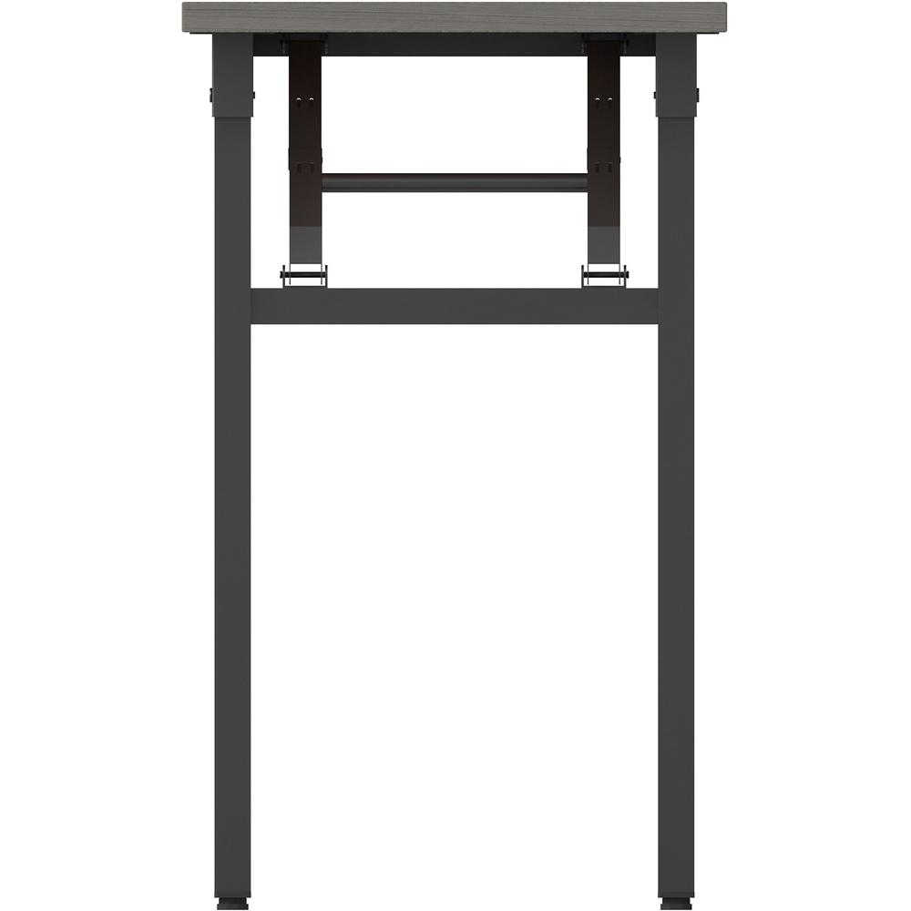 Lorell Folding Training Table - Melamine Top - 60" Table Top Width x 18" Table Top Depth x 1" Table Top Thickness - 30" HeightAssembly Required - Gray - Particleboard Top Material - 1 Each. Picture 10
