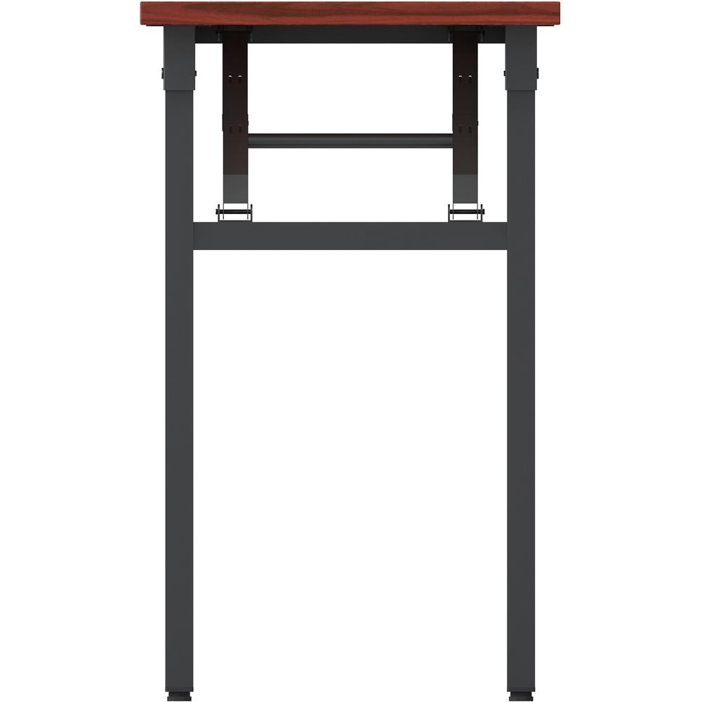 Lorell Folding Training Table - Melamine Top - 60" Table Top Width x 18" Table Top Depth x 1" Table Top Thickness - 30" HeightAssembly Required - Mahogany - Particleboard Top Material - 1 Each. Picture 5