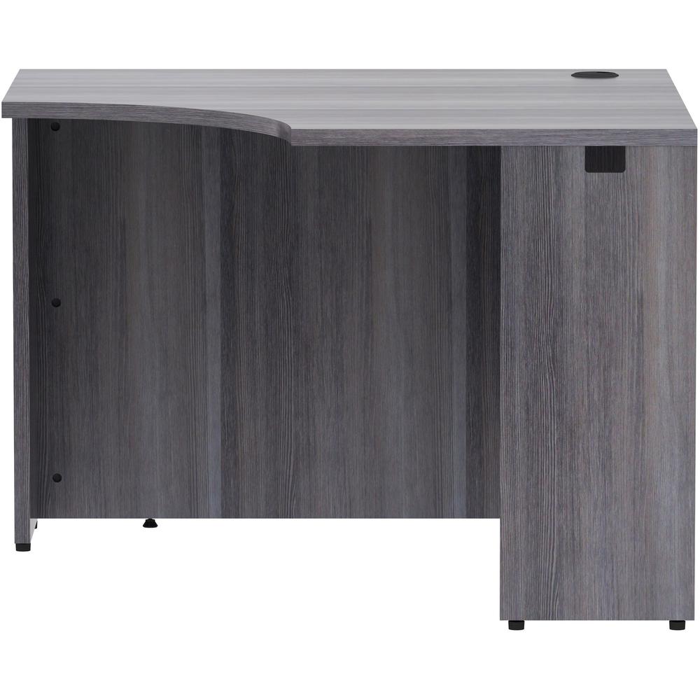 Lorell Essentials Series Corner Desk - 42" x 24"29.5" Desk, 1" Top - Finish: Weathered Charcoal Laminate. Picture 6