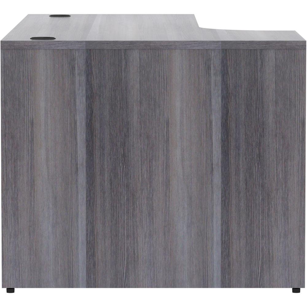 Lorell Essentials Series Left Corner Credenza - 72" x 36" x 24"29.5" Credenza, 1" Top - Finish: Weathered Charcoal Laminate. Picture 6
