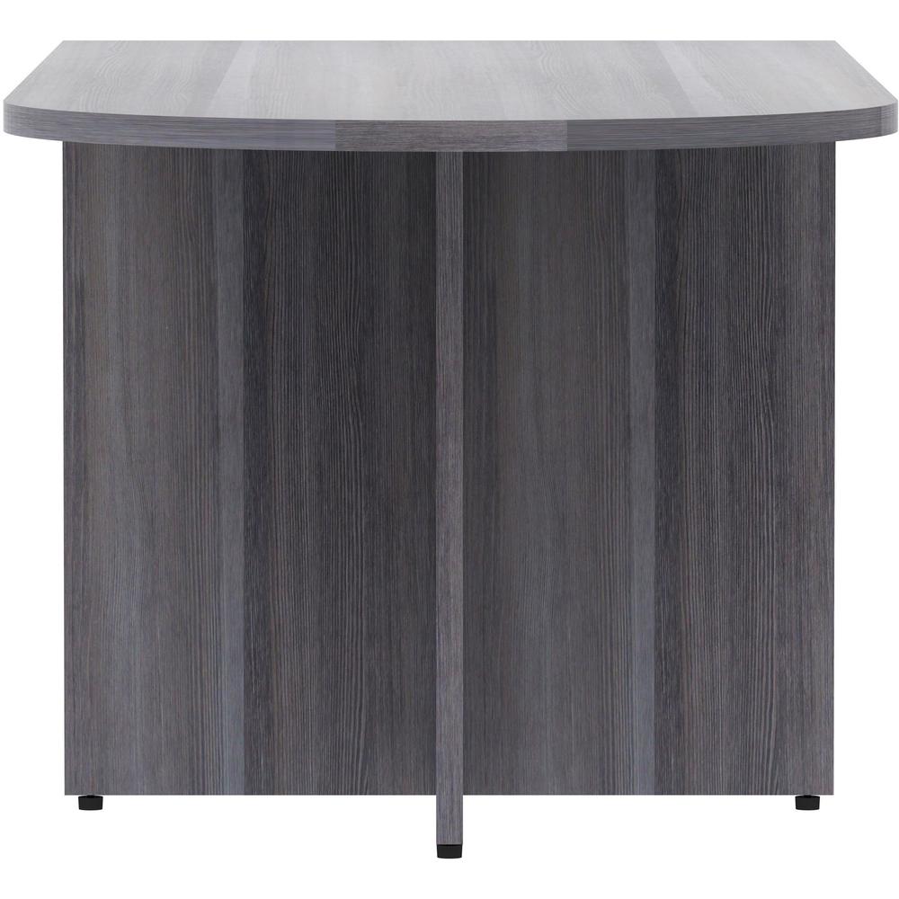 Lorell Essentials Series Peninsula Desk Box 1 of 2 - 66" x 30"29.5" Desk, 1" Top - Finish: Weathered Charcoal Laminate. Picture 7