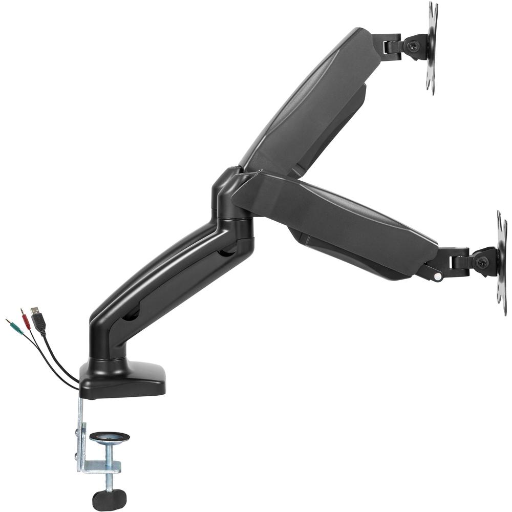 Lorell Mounting Arm for Monitor - Black - Height Adjustable - 2 Display(s) Supported - 14.30 lb Load Capacity - 75 x 75, 100 x 100 - 1 Each. Picture 5