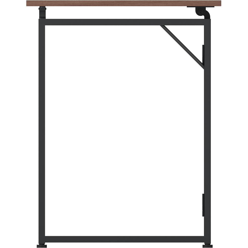 Lorell Folding Desk - For - Table TopWalnut Laminate Rectangle Top - Black Base x 43.30" Table Top Width x 23.62" Table Top Depth - 30" Height - Assembly Required - Brown - 1 Each. Picture 11