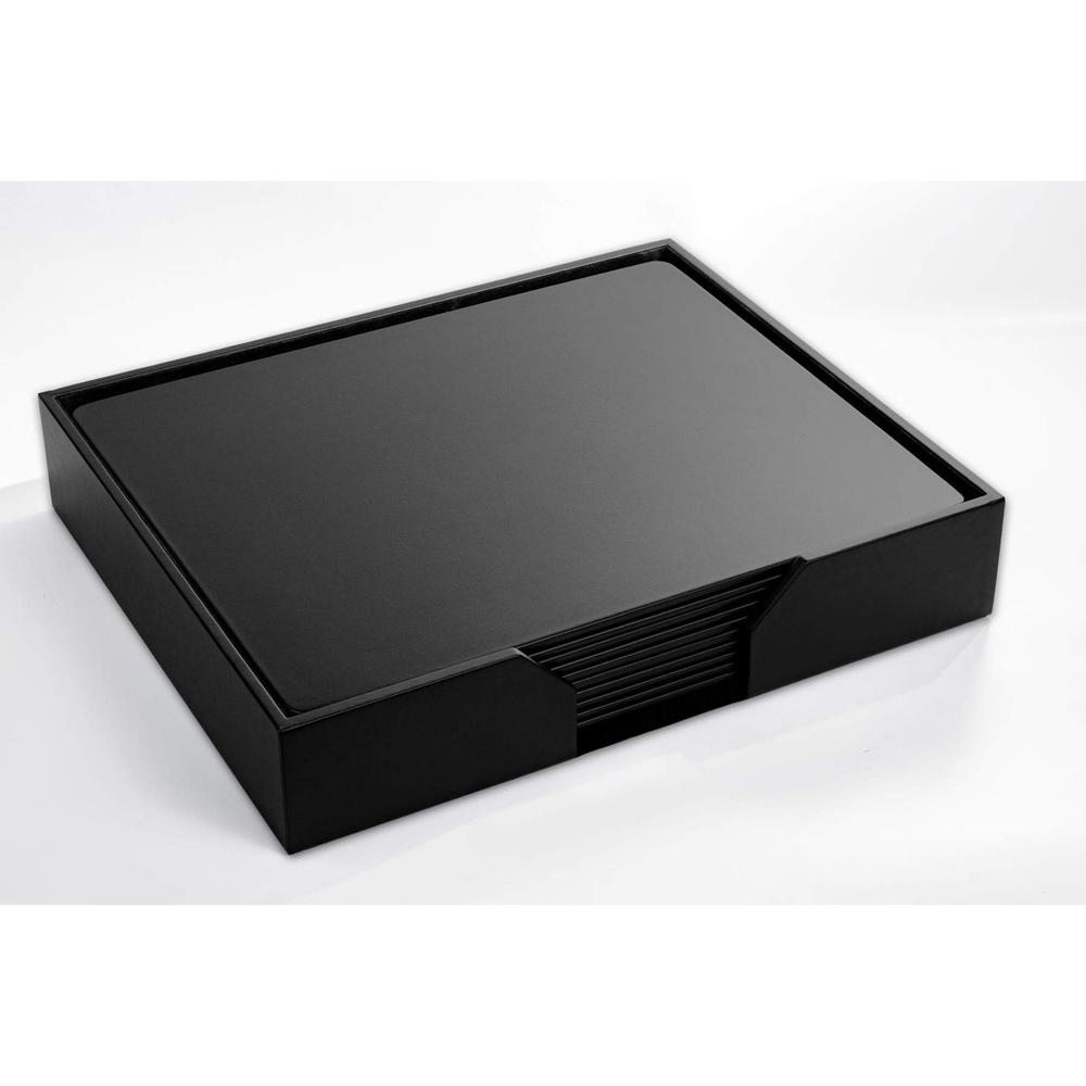 Dacasso Leatherette Conference Room Set - Rectangular - 20" Width - Leatherette, Velveteen - Black. Picture 5