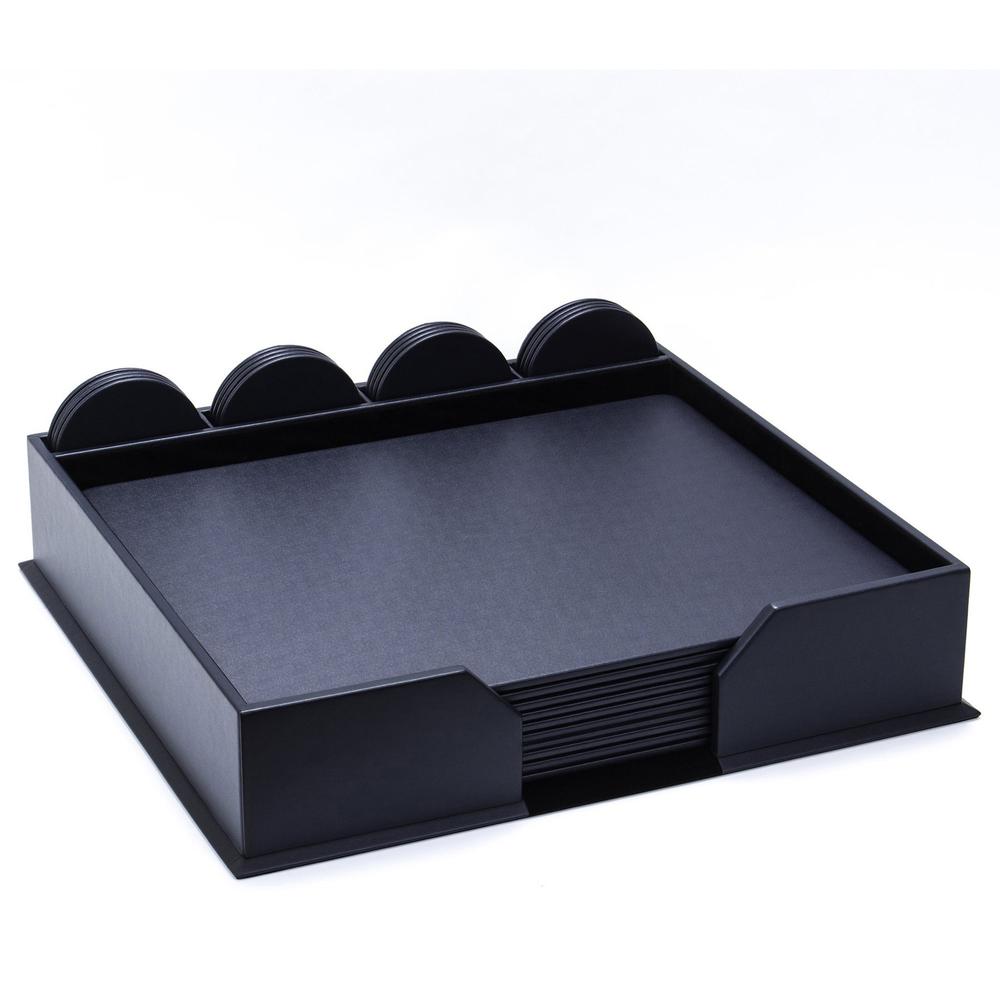 Dacasso Leatherette Conference Room Set - Rectangular - 17" Width - Leatherette, Velveteen - Navy Blue. Picture 5