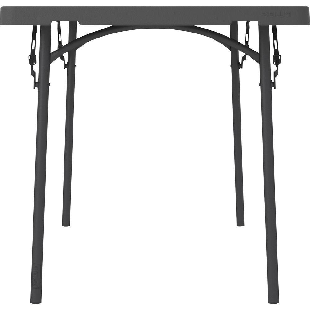 Dorel Zown Corner Blow Mold Large Folding Table - 4 Legs - 800 lb Capacity x 72" Table Top Width x 30" Table Top Depth - 29.25" Height - Gray - High-density Polyethylene (HDPE), Resin - 1 Each. Picture 7