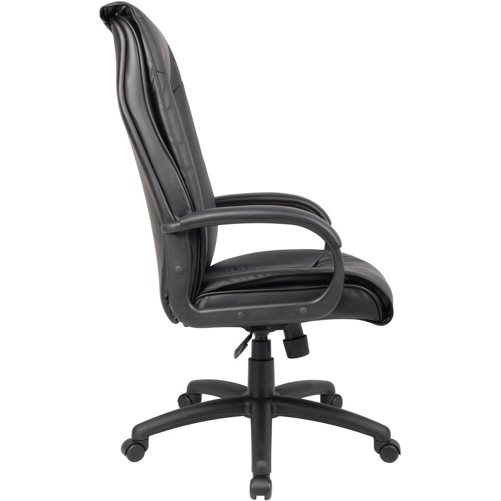Boss Executive Leather Plus Chair - Black LeatherPlus Seat - Black LeatherPlus Back - 5-star Base - Armrest - 1 Each. Picture 4