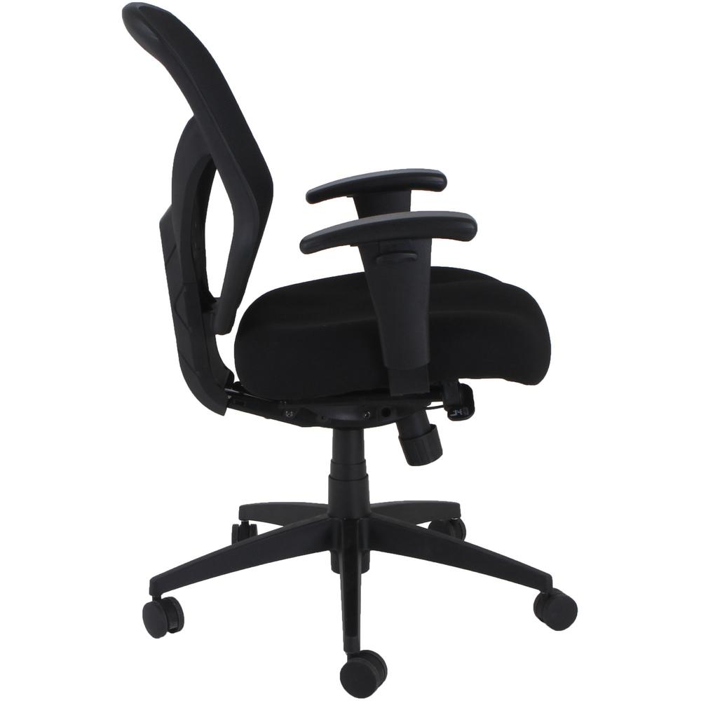 Lorell Executive High-Back Chair - Fabric Seat - Mesh Back - High Back - 5-star Base - Black - Armrest - 1 Each. Picture 9