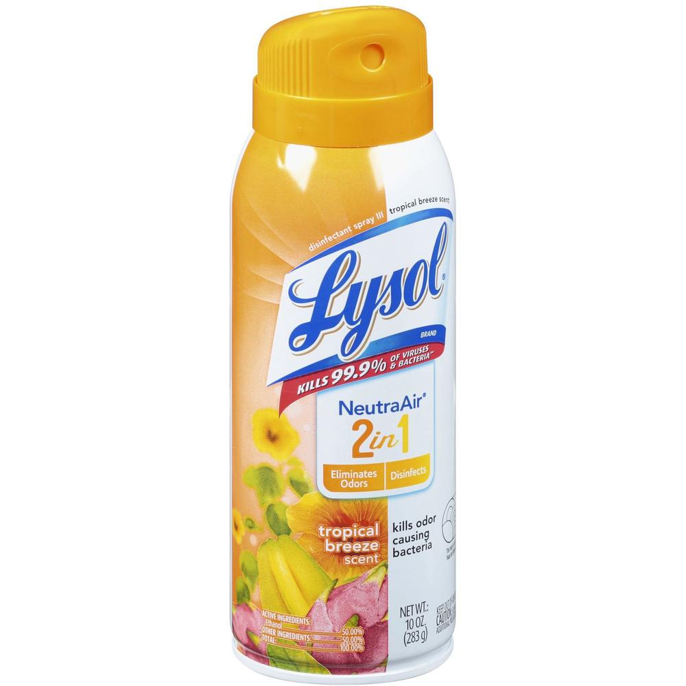 Lysol Neutra Air 2 in 1 Spray - Spray - 10 oz (0.62 lb) - Tropical Breeze Scent - 1 Each. Picture 8