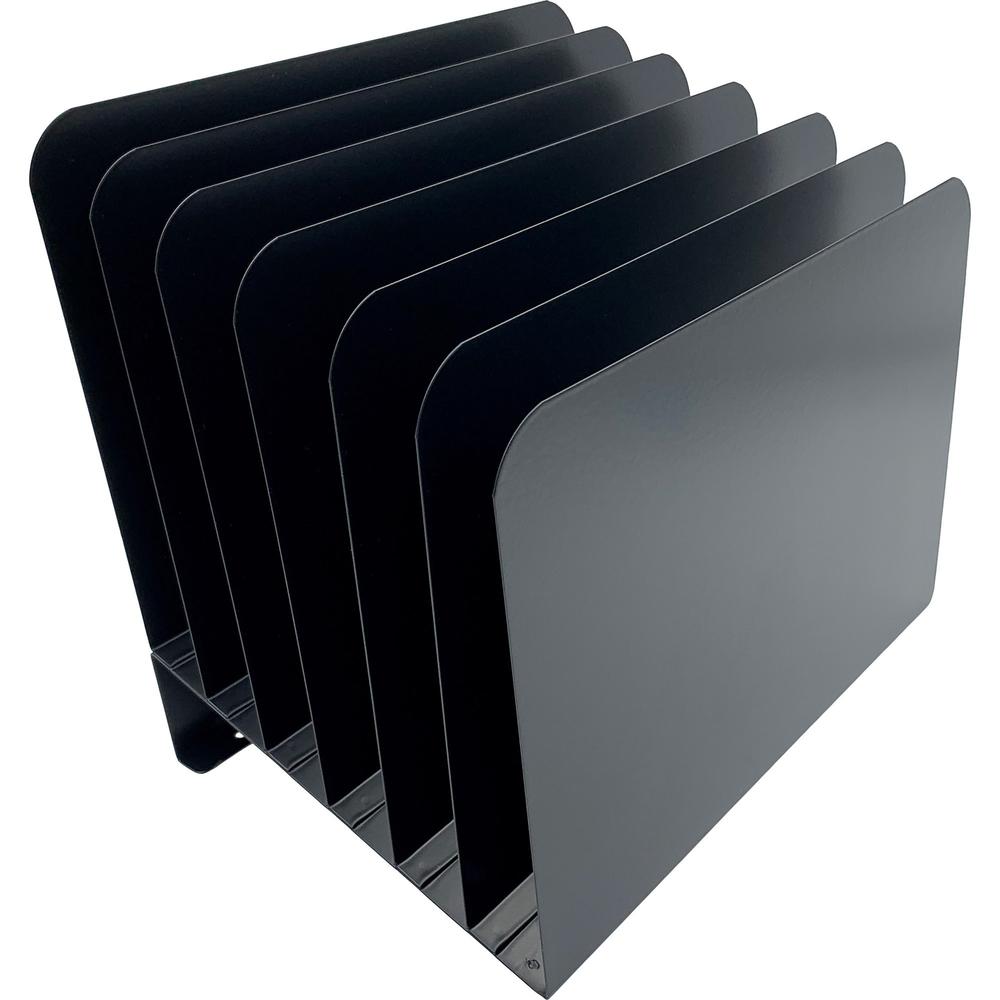 Huron Slanted Vertical Slots Desktop Organizer - 8 Compartment(s) - 10" Height x 9.8" Width x 11" Depth - Durable - Steel - 1 Each. Picture 2
