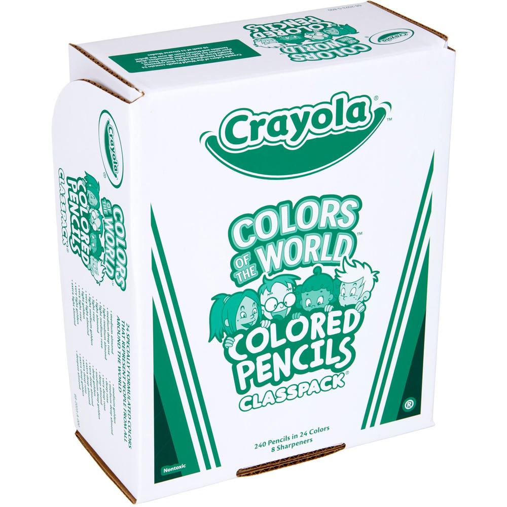 Crayola Colors of the World Colored Pencils - Assorted, Almond, Golden, Rose Lead - 240 / Case. Picture 5