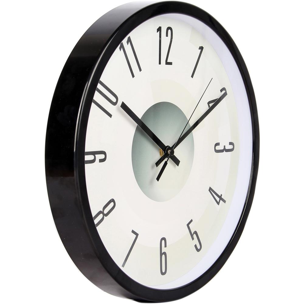 Victory Light Heavy-duty Silent Wall Clock - Black/Plastic Case, Gray. Picture 6