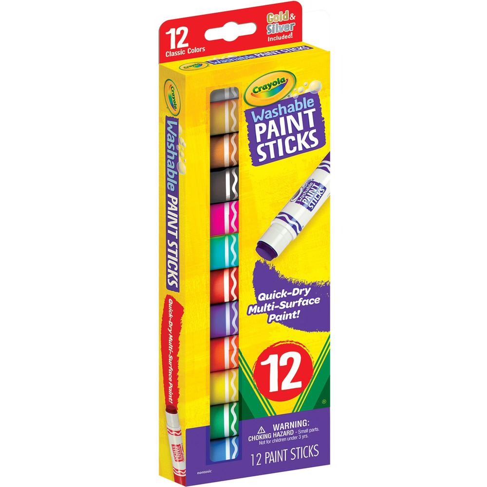 Crayola Project Quick-Dry Paint Sticks - Stick - 1 Pack - Multicolor. Picture 4