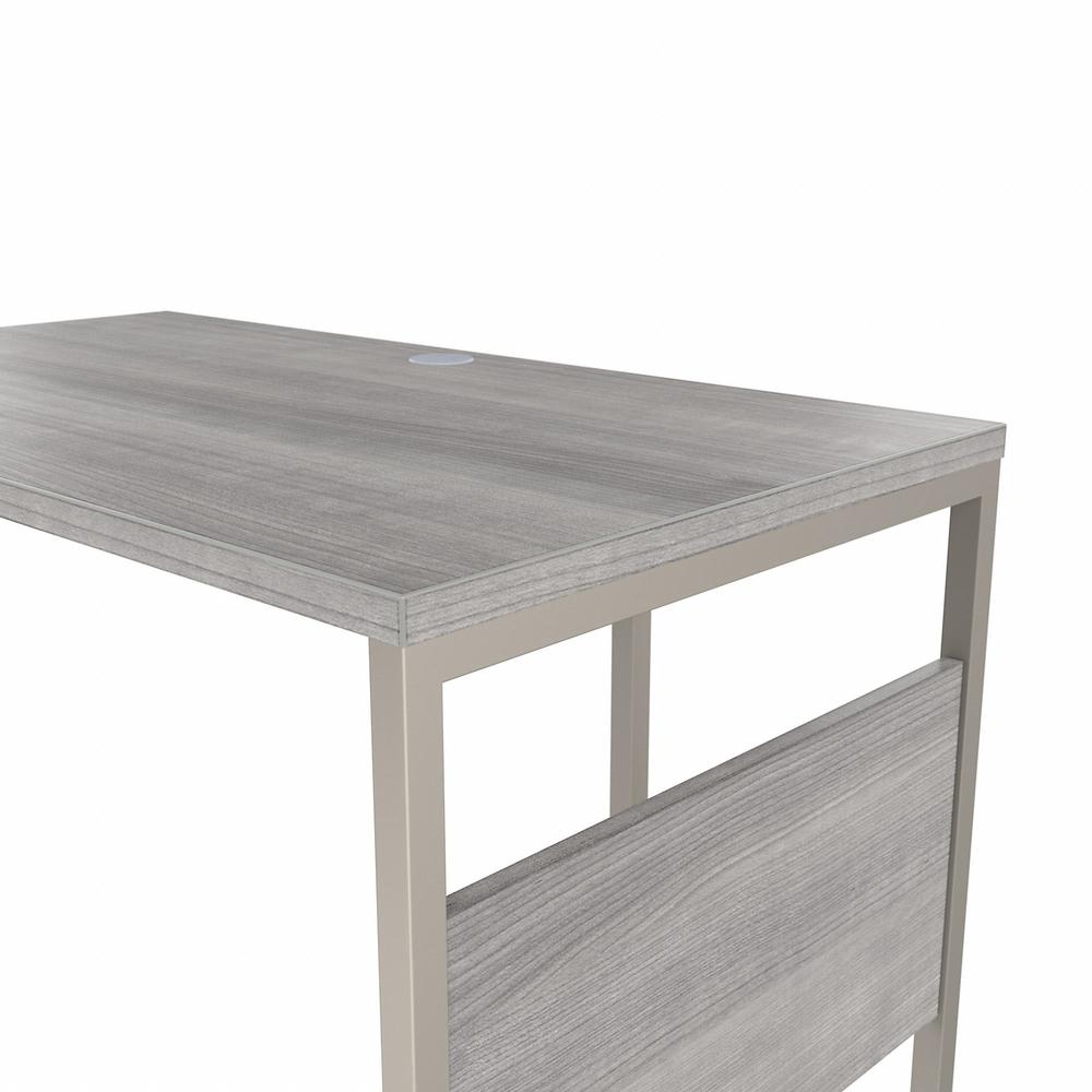 Bush Business Furniture Hybrid 60W x 30D L Shaped Table Desk with Mobile File Cabinet, Platinum Gray. Picture 3