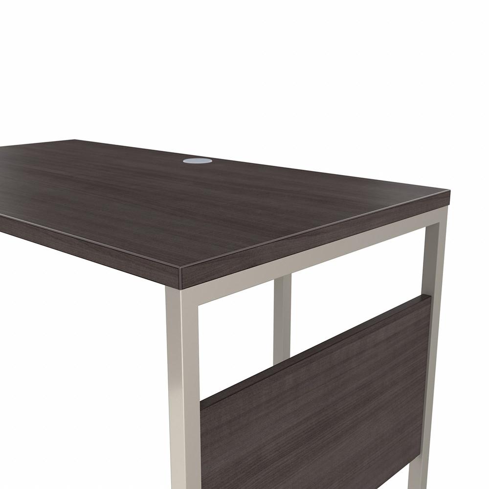 Bush Business Furniture Hybrid 60W x 30D L Shaped Table Desk with Mobile File Cabinet, Storm Gray/Storm Gray. Picture 3