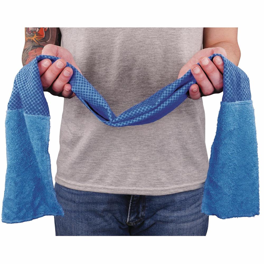 Ergodyne 6604 Multipurpose Cooling Towel - Blue - Polyvinyl Alcohol (PVA), MicroFiber - 1 Each. Picture 7