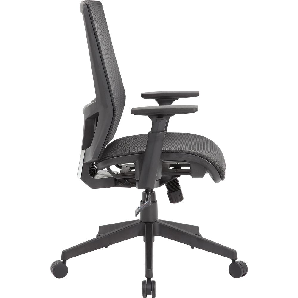 Boss Mesh Task Chair - Black Seat - Black Back - Black Frame - 5-star Base - Mesh - Armrest - 1 Each. Picture 9
