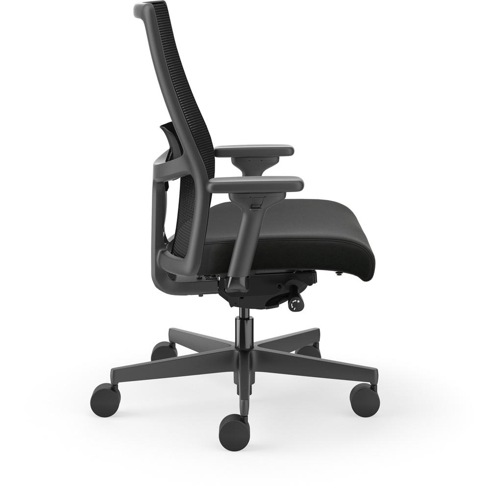 HON Ignition 2.0 Mid-back Big & Tall Task Chair - Black Foam Seat - Black Back - Black Frame - Mid Back - 5-star Base - Armrest - 1 Each. Picture 8