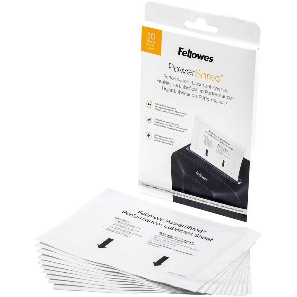 Fellowes Powershred Performance+ Lubricant Sheets - Dust Retention - White. Picture 7