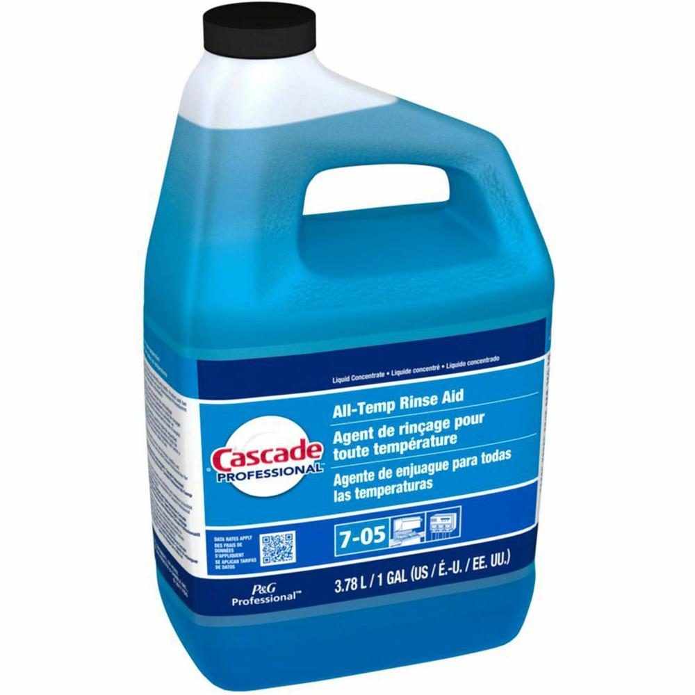 P&G All-Temp Rinse Aid - Concentrate - 128 fl oz (4 quart) - 2 / Carton - Phthalate-free, Triclosan-free, Alkylphenol-free, Anti-limescale - Blue. Picture 2