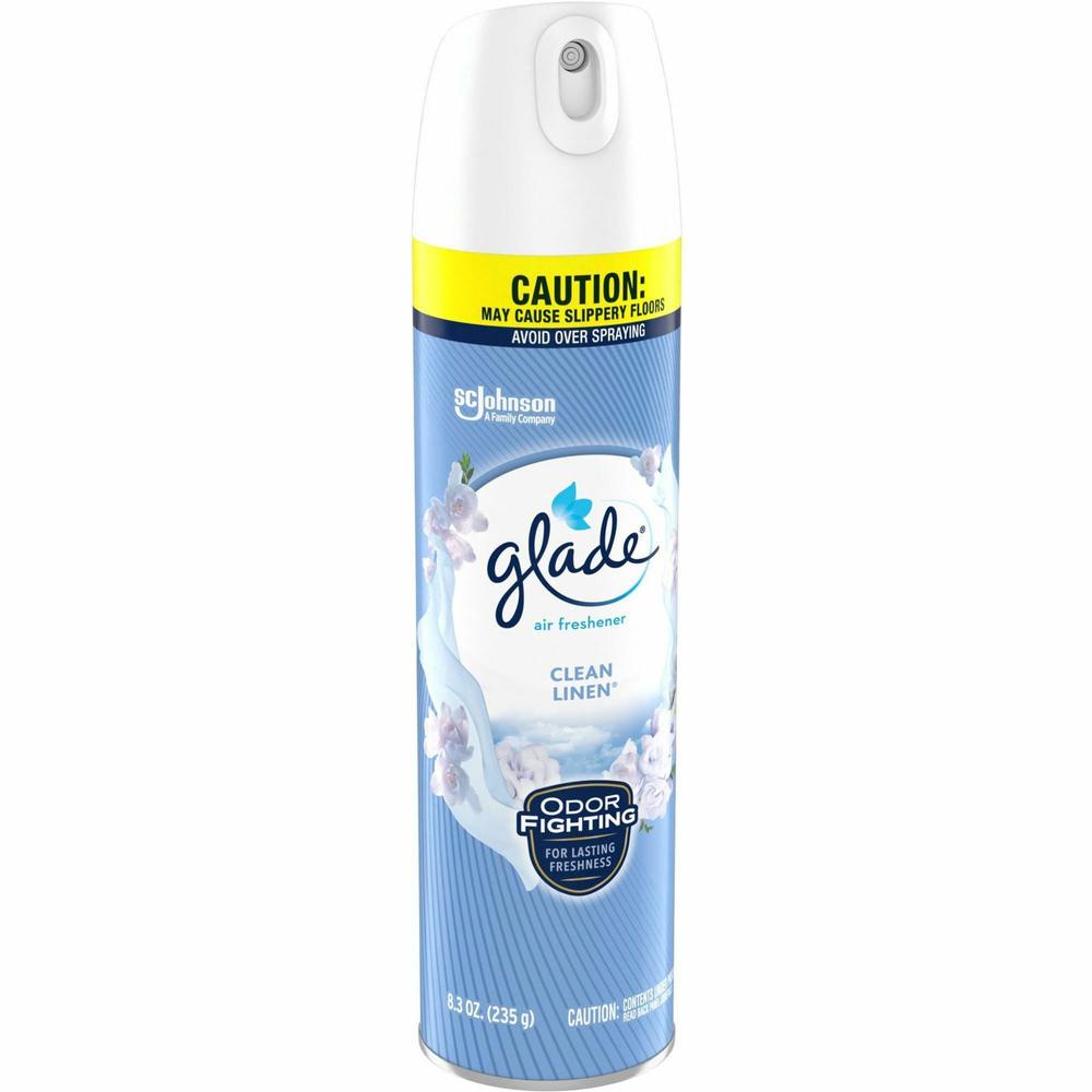 Glade Clean Linen Air Freshener Spray - Aerosol - 8.3 fl oz (0.3 quart) - Clean Linen - 6 / Carton - CFC-free, Ozone-safe. Picture 6