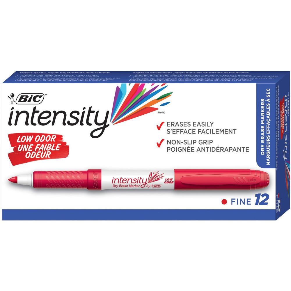 BIC Intensity Fine Point Whiteboard Marker - Fine Marker Point - Red - 1 Dozen. Picture 3