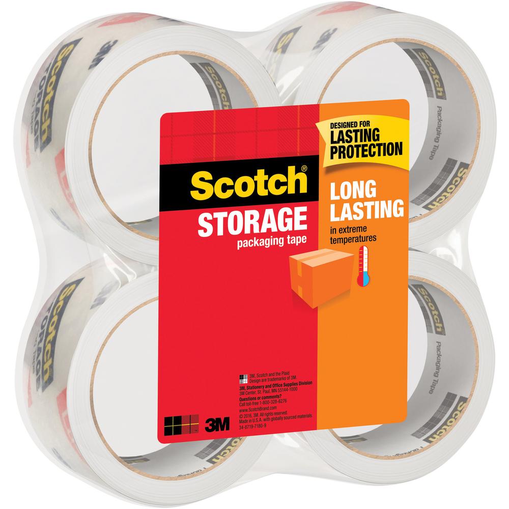 Scotch Long-Lasting Storage/Packaging Tap - 54.60 yd Length x 1.88" Width - 2.4 mil Thickness - 3" Core - Acrylic - 2.80 mil - Polypropylene Backing - UV Resistant, Temperature Resistant, Long Lasting. Picture 7