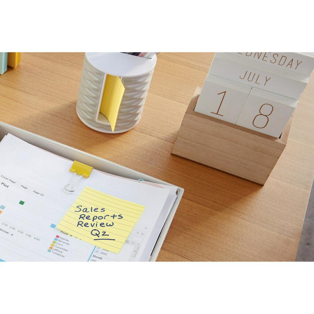 Post-it&reg; Lined Notes - 600 x Canary Yellow - 3" x 3" - Square - 100 Sheets per Pad - Ruled - Yellow - Paper - Self-adhesive, Repositionable, Removable - 6 / Pack. Picture 6