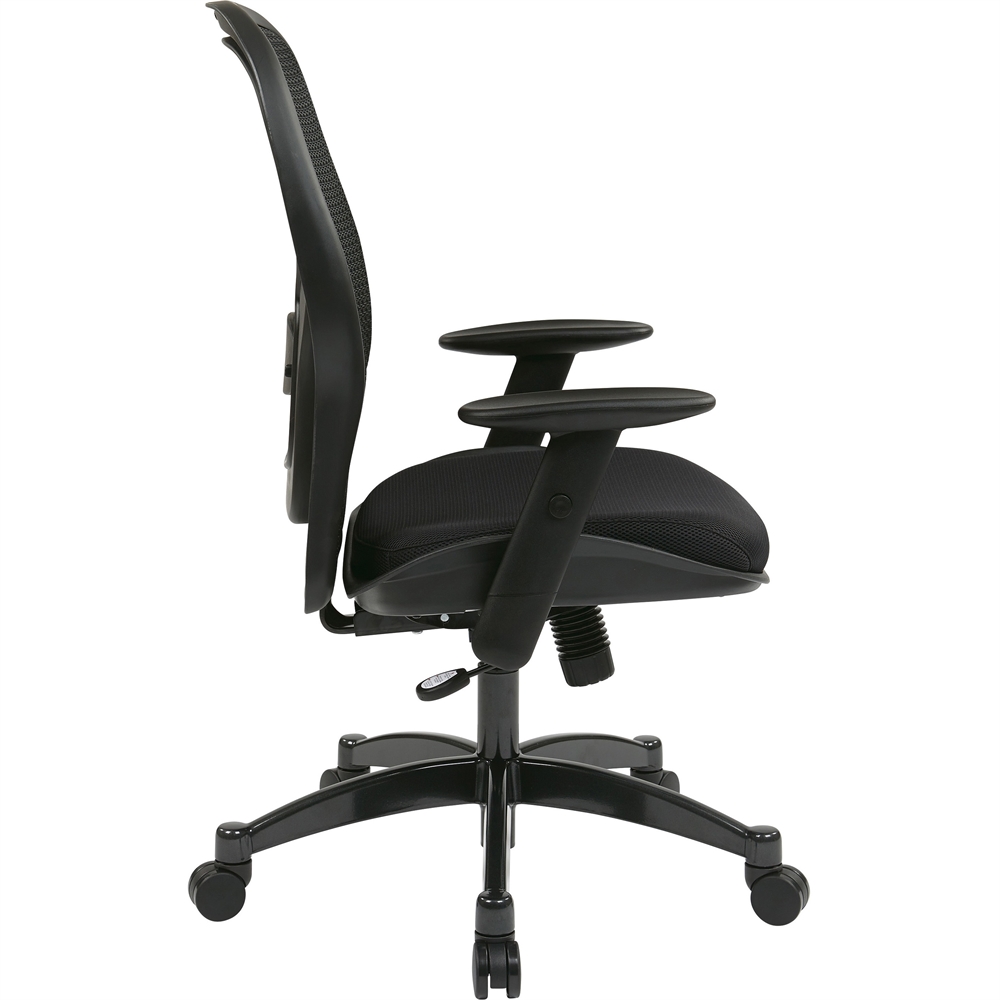 Office Star Space 2300 Matrex Managerial Mid-Back Mesh Chair - Mesh Black Seat - Mesh Back - 5-star Base - Black - 20" Seat Width x 19.50" Seat Depth - 27.3" Width x 25.8" Depth x 46.3" Height. Picture 8
