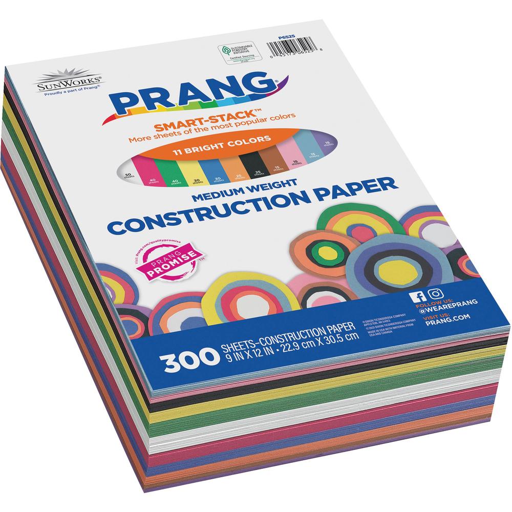 Prang Smart-Stack Construction Paper - Multipurpose - 9"Width x 12"Length - 300 / Pack - Assorted. Picture 7