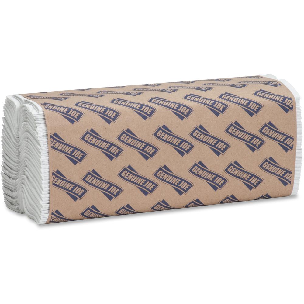 Genuine Joe C-Fold Paper Towels - 1 Ply - C-fold - 13" x 10" - White - 200 Per Pack - 12 / Carton. Picture 7